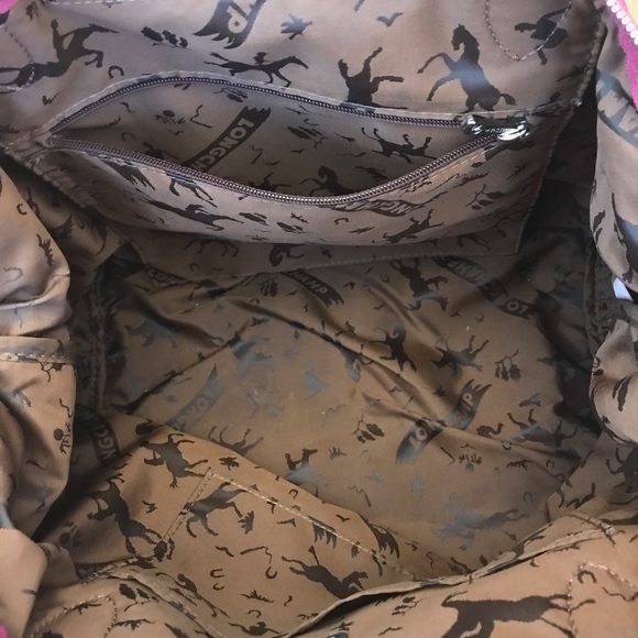 Longchamp Leather Dark Red  Le Pliage Cuir  bag - Picture 5 of 10